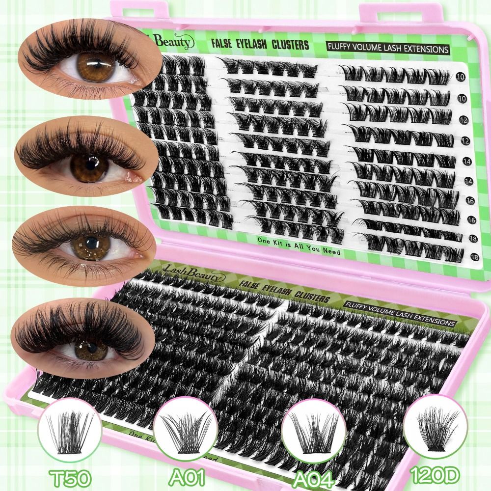 Eyelash Extension Wispy - Natural Look False Eyelashes Bond and