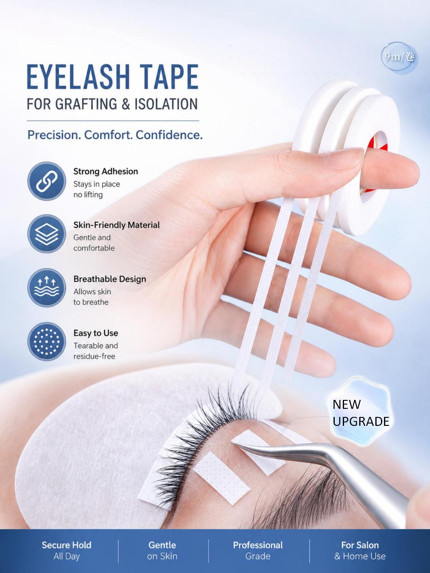 Tape Breathable Lash - 10 Rolls 0.16in Lash Tape Micropore
