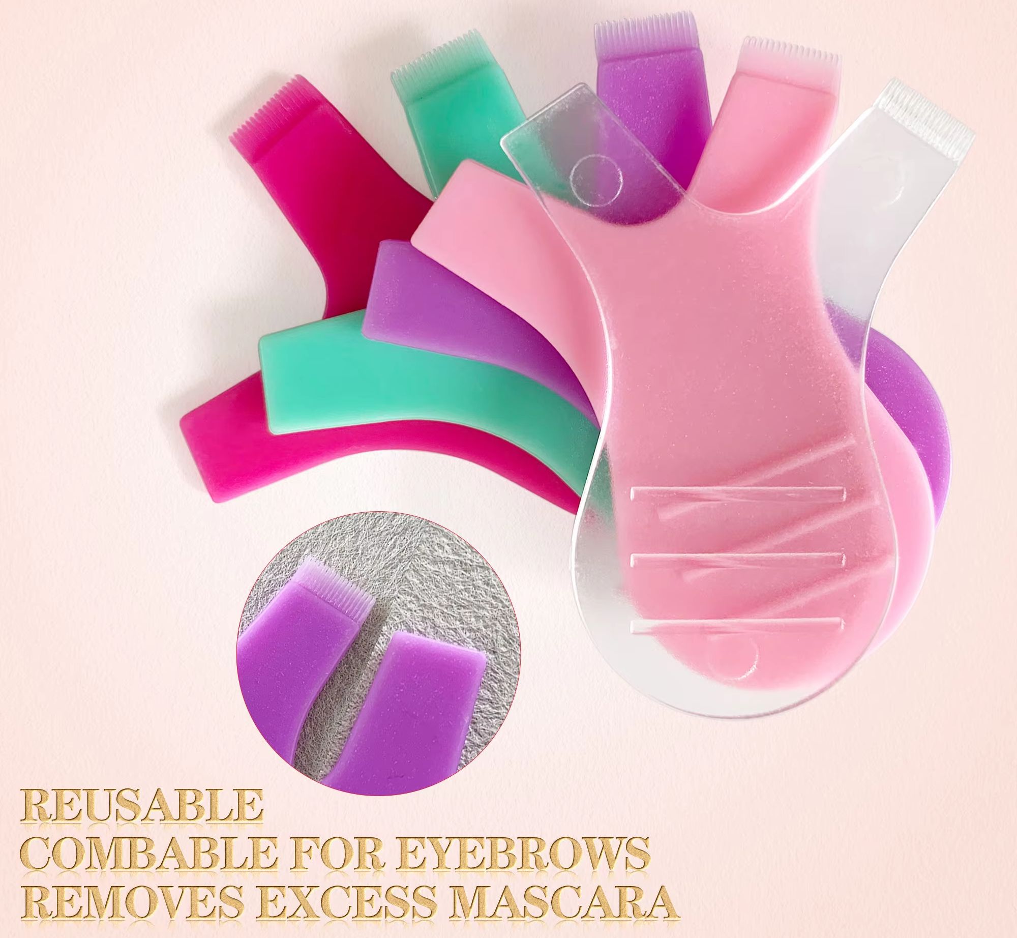 50pcs Makeup Eyelash Brushes R - Eyelash Extension Y Shape 评论和价格