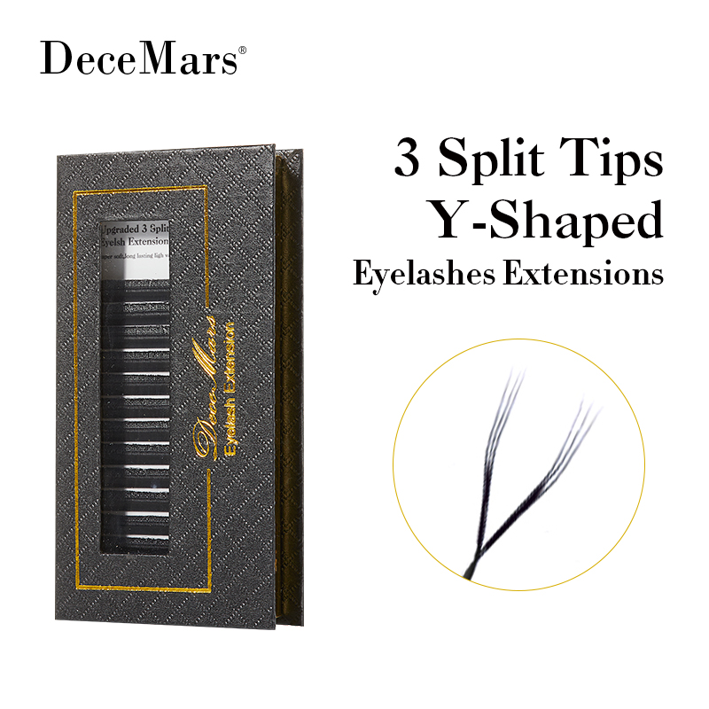 DeceMars 3 Split Tips Y-Shaped - Eyelash Extension Y Shape 评论和价格