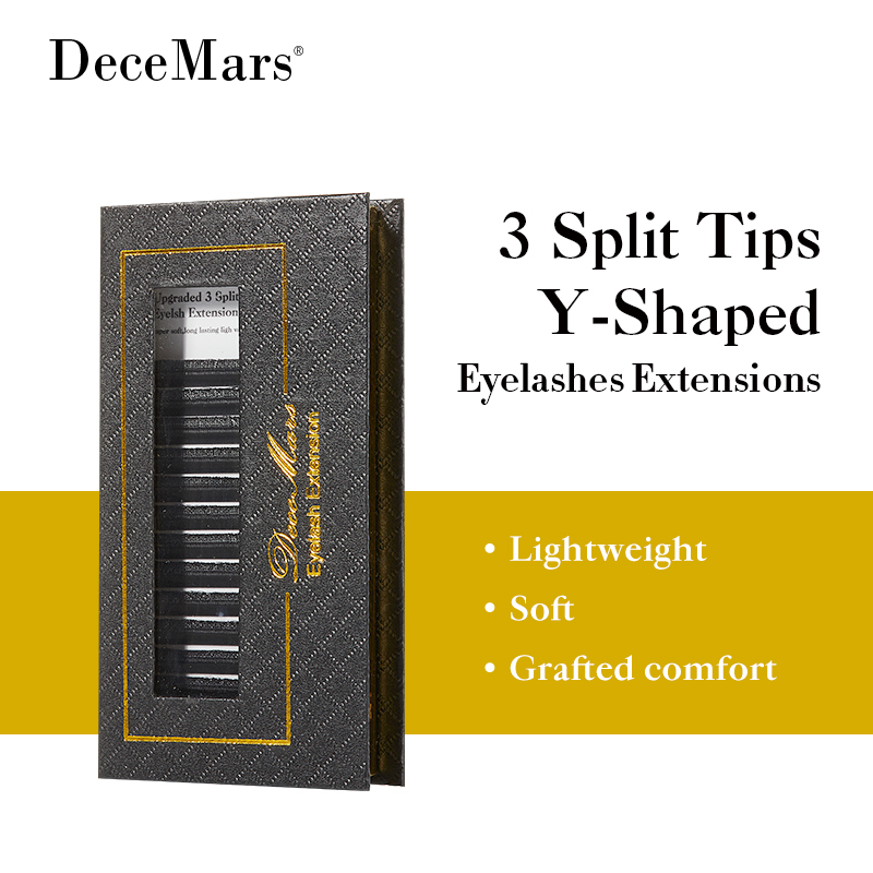 DeceMars 3 Split Tips Y-Shaped - Eyelash Extension Y Shape 评论和价格