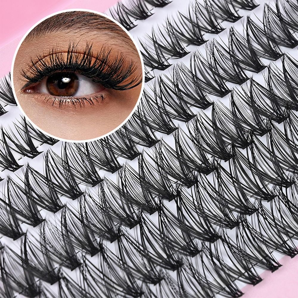 12 Rows Natural Look False Eye - Eyelash Extension Wispy 评论和价格
