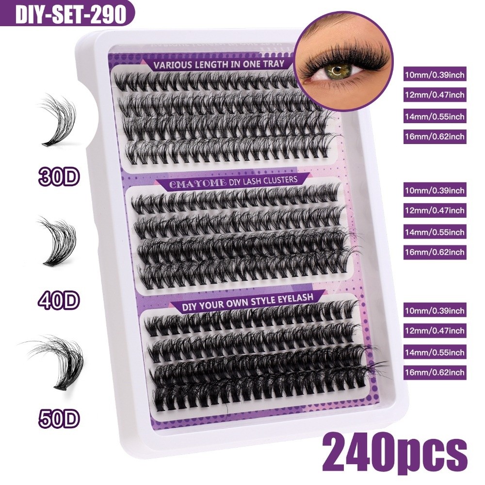 Natural Look False Eyelashes W - Eyelash Extension Wispy 评论和价格