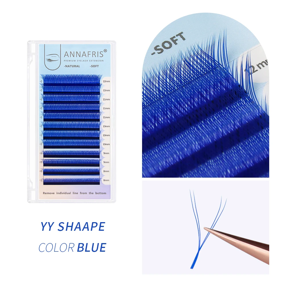 ANNAFRIS C/D Curl YY Lashes Co - Eyelash Extension Y Shape 评论和价格