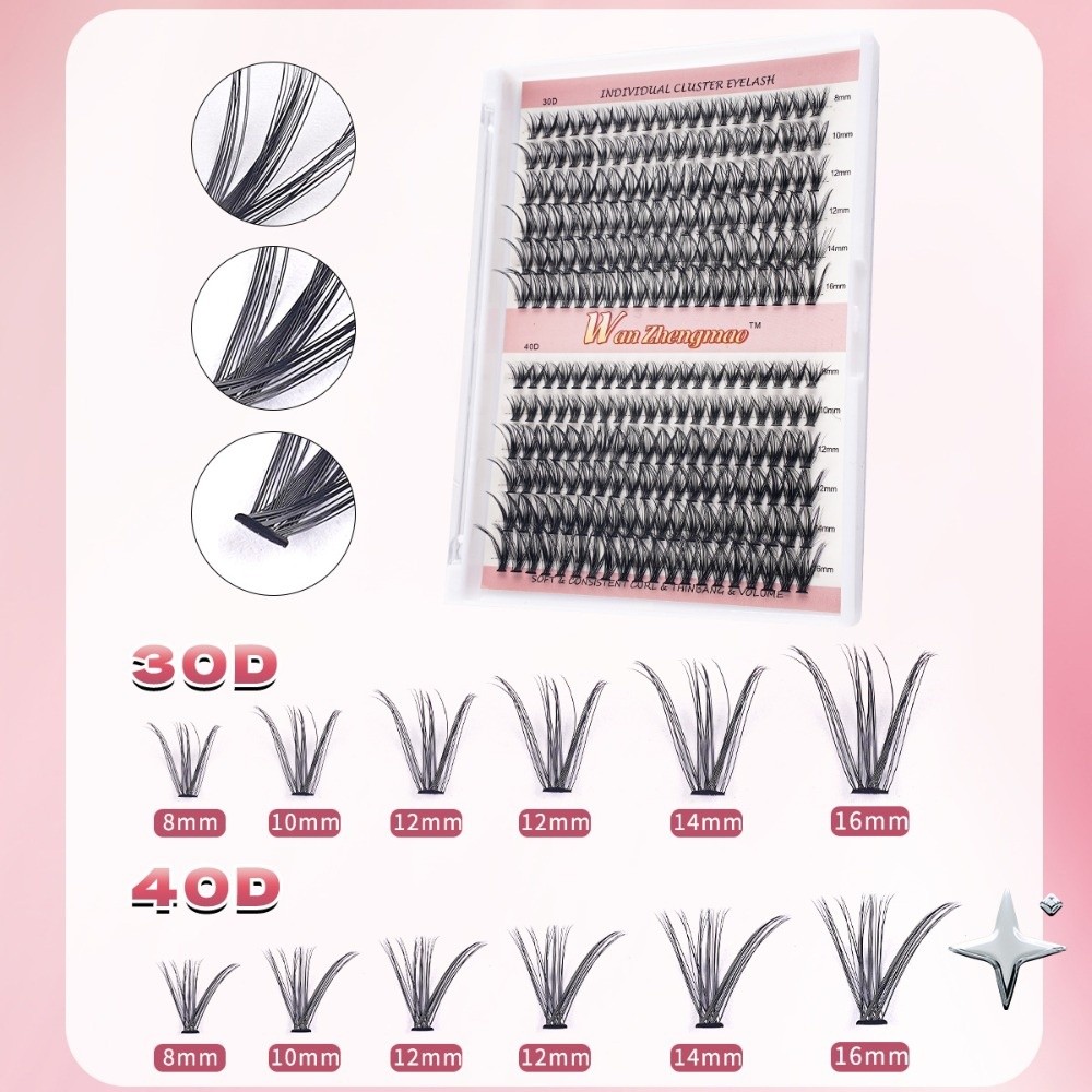 8-16mm Length False Eyelashes  - Eyelash Extension Wispy 评论和价格