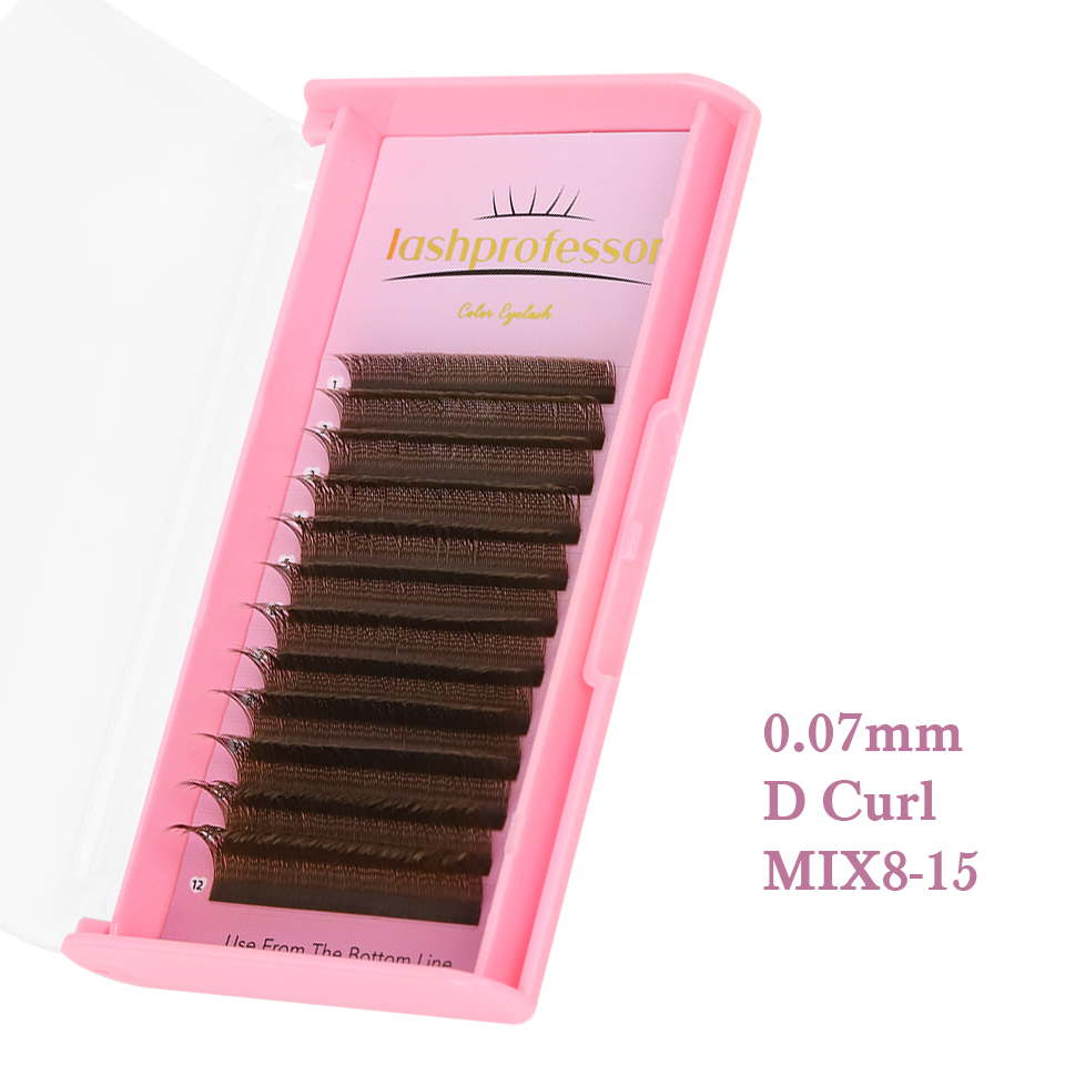 LASHPROFESSOR Black Brown YY L - Eyelash Extension Y Shape 评论和价格